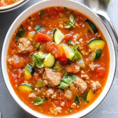 Cozy Zucchini Tomato Italian Sausage Soup for Any Night 9 Zucchini Tomato Italian Sausage Soup