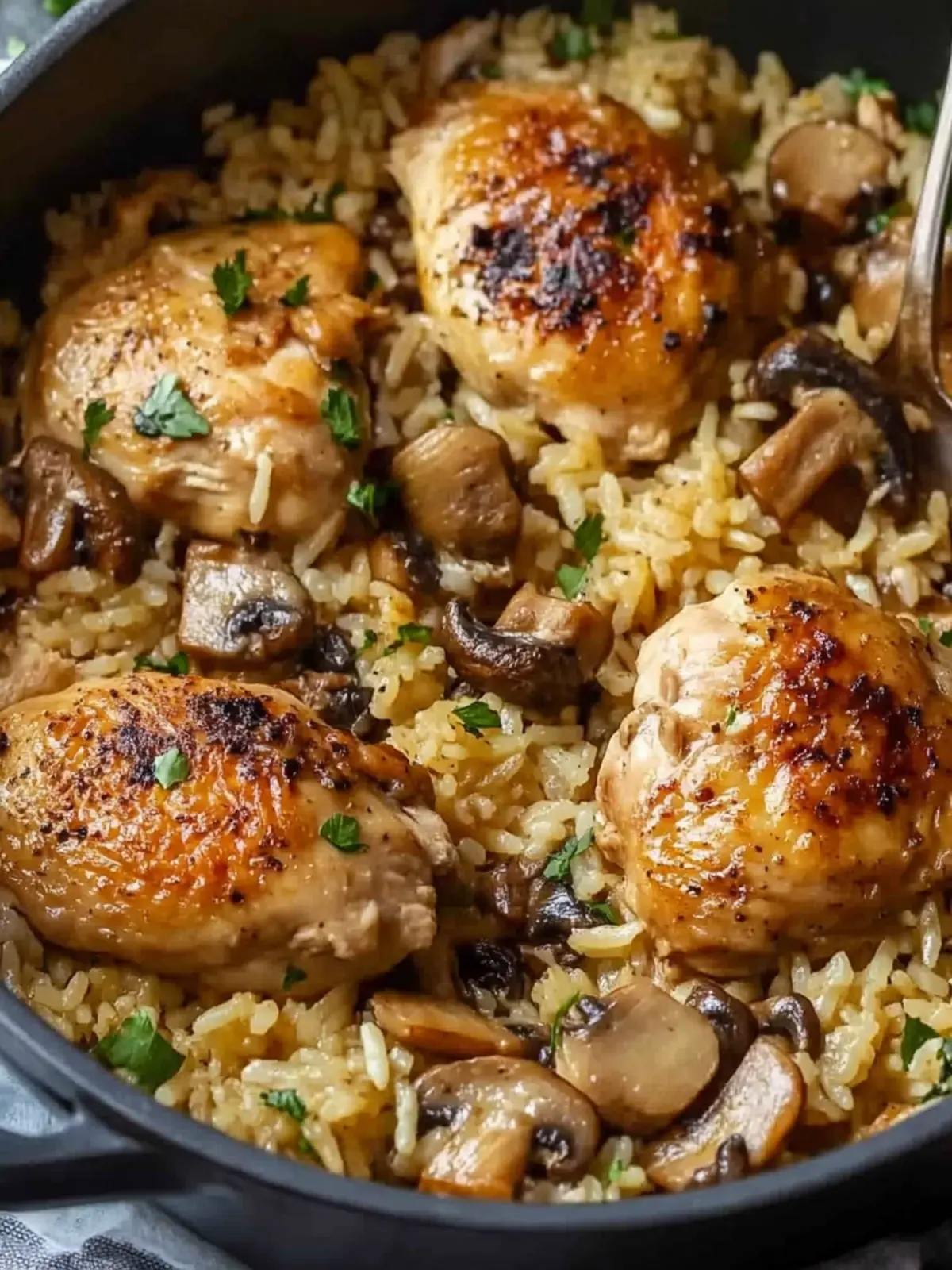 One Pot Mushroom Chicken and Rice That Will Wow Your Family 4 One Pot Mushroom Chicken and Rice