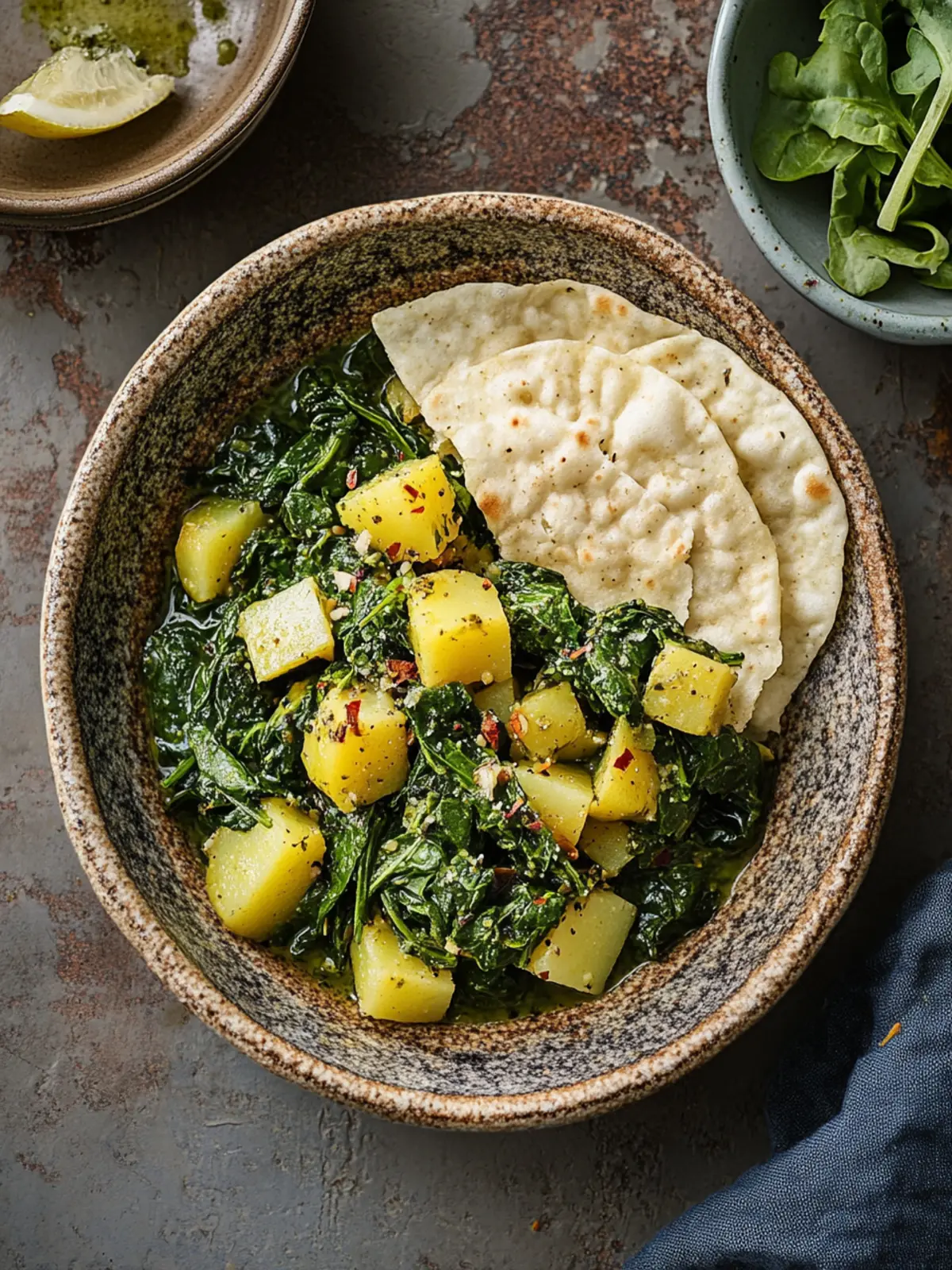 Spinach and Potato Curry