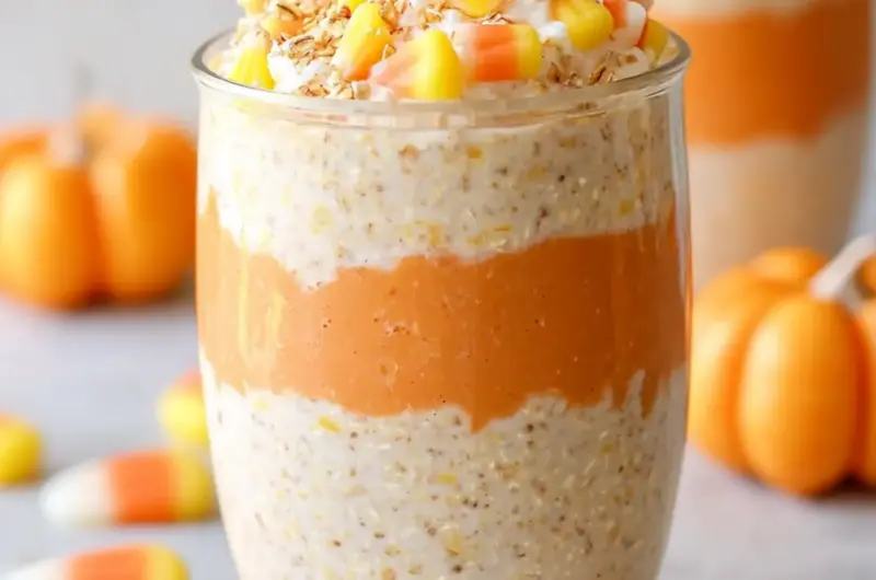 Candy Corn Overnight Oats