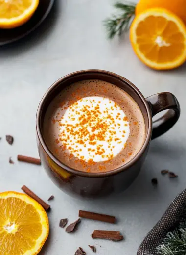 VEGAN ORANGE HOT CHOCOLATE