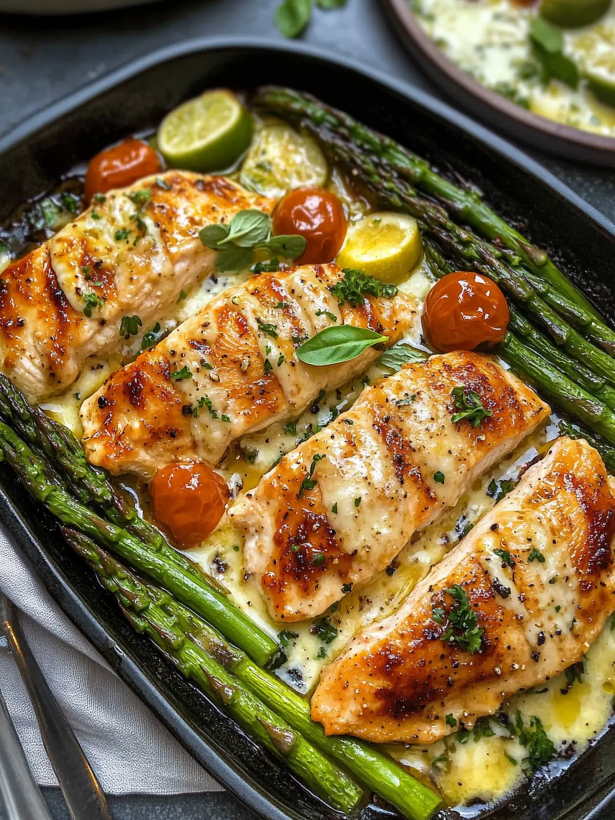 Delicious Caesar Chicken with Asparagus for Busy Nights 3 Caesar Chicken with Asparagus