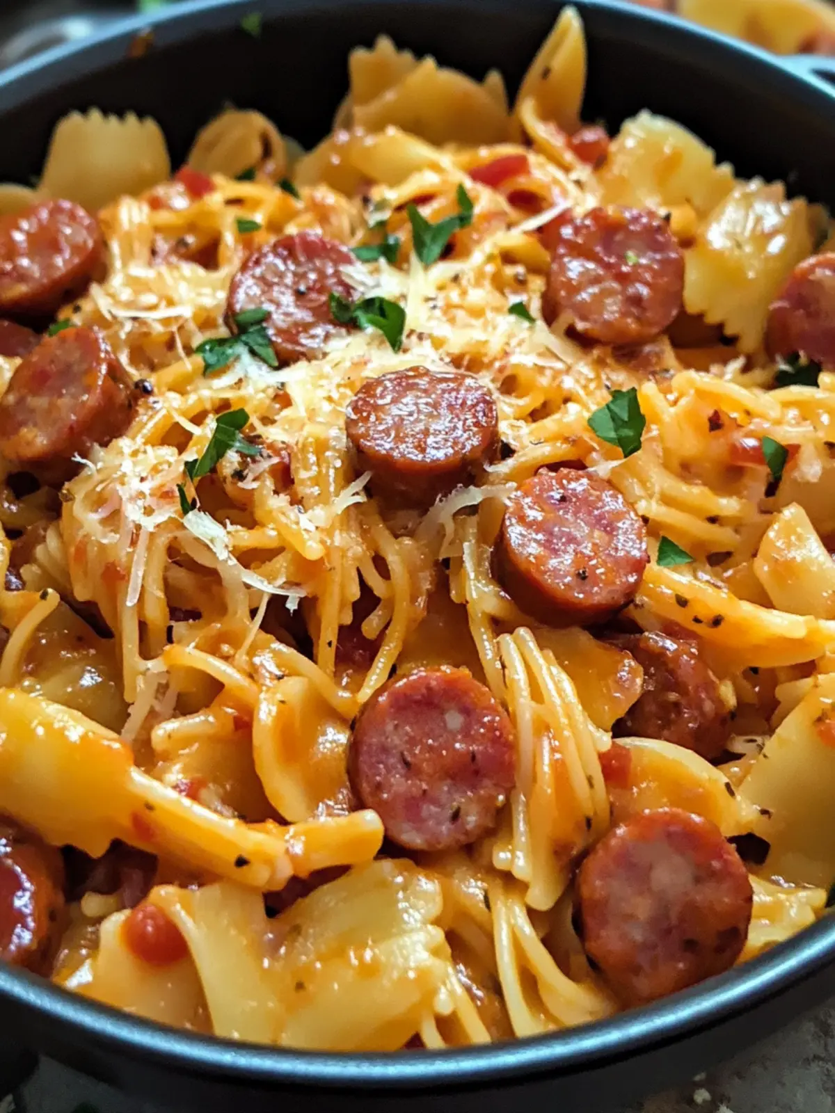 One Pot Smoked Sausage Pasta: Simple, Comforting Family Meal 4 One Pot Smoked Sausage Pasta