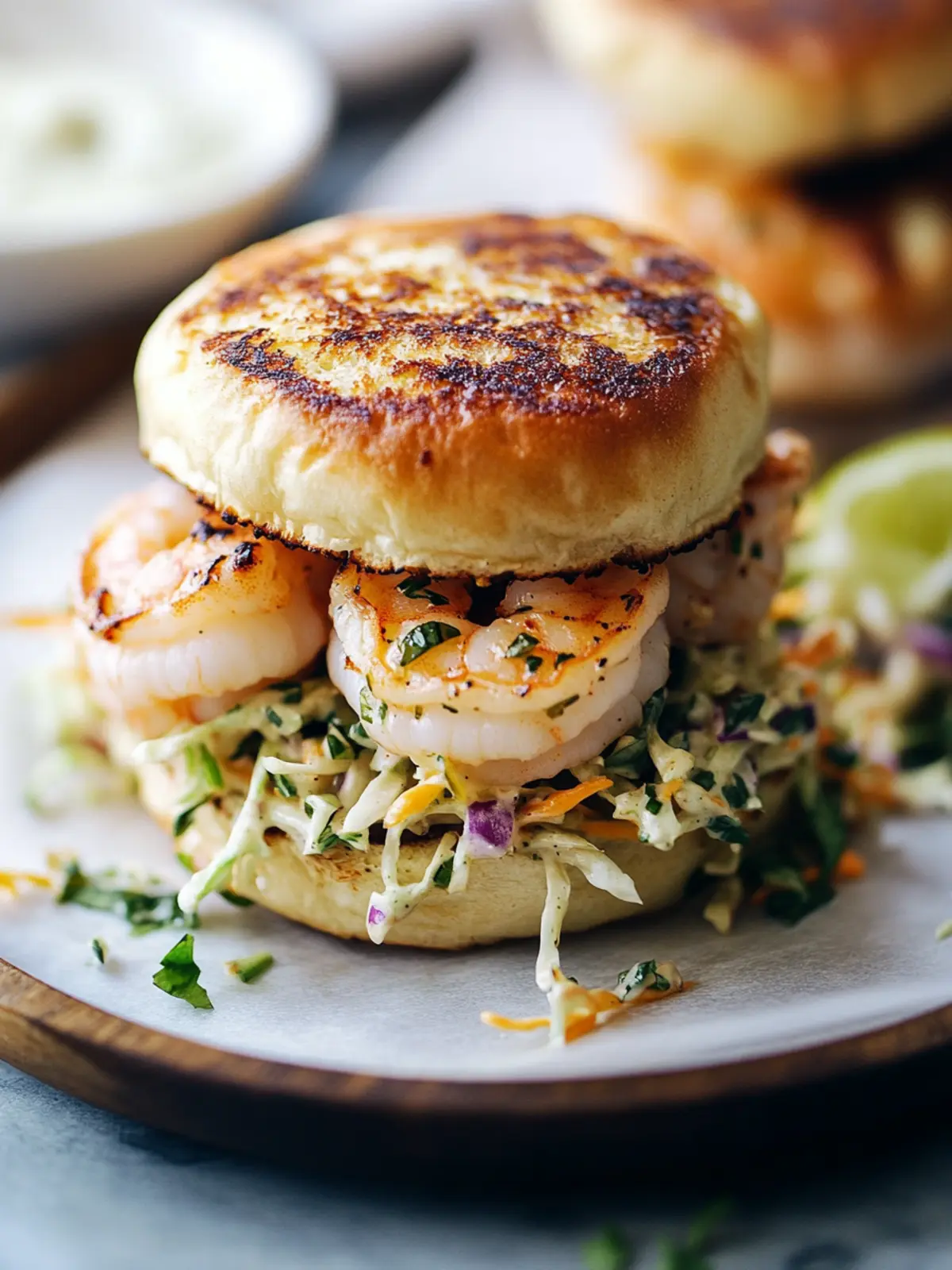 Shrimp Burger with Jalapeño Lime Slaw for a Tasty Twist 3 Shrimp Burger with Jalapeño Lime Slaw