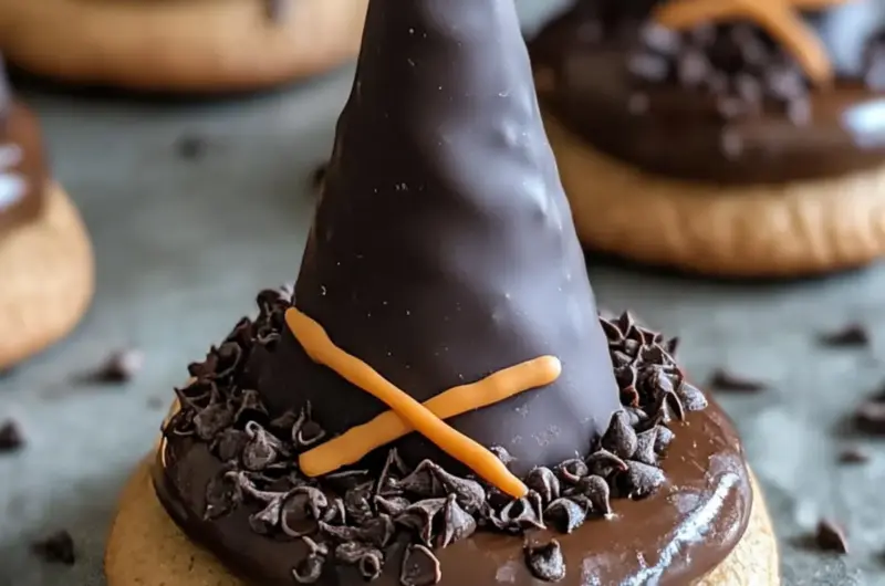 Witch Hat Chocolate-Dipped Cookies