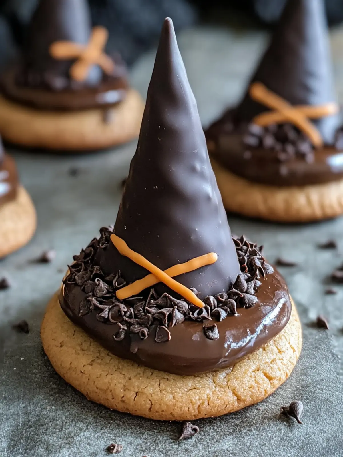 Witch Hat Chocolate-Dipped Cookies