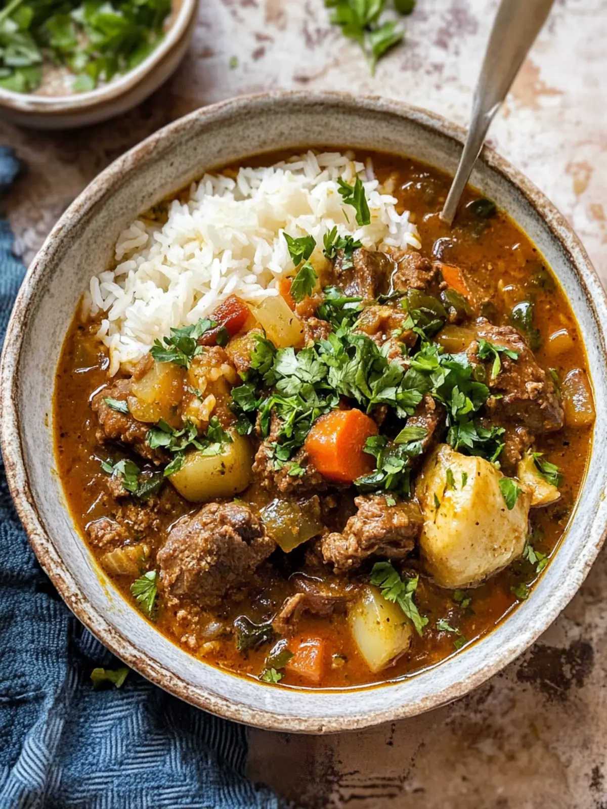 Hearty Herb and Beef Stew with Rice for Comfort Food Lovers 5 Herb and Beef Stew with Rice