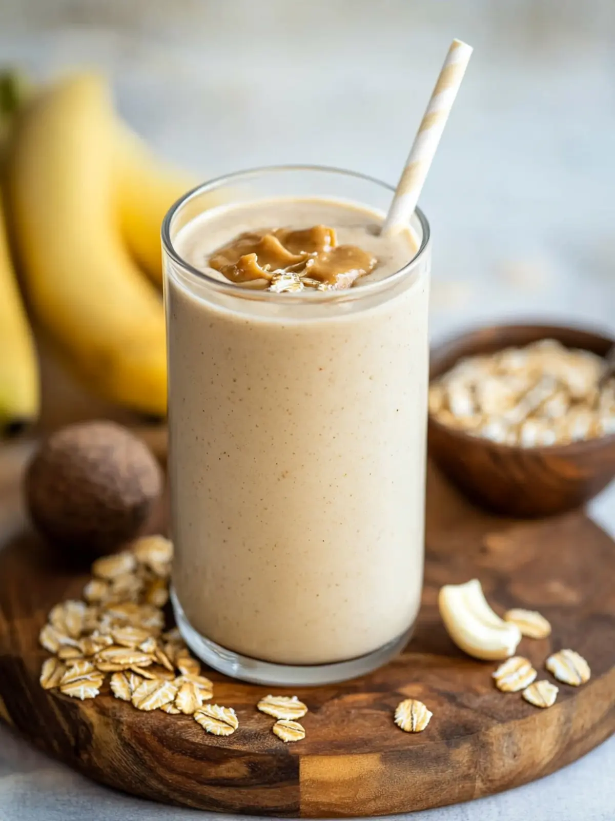 Peanut Butter Oatmeal Smoothie for a Energizing Morning Treat 2 Peanut Butter Oatmeal Smoothie