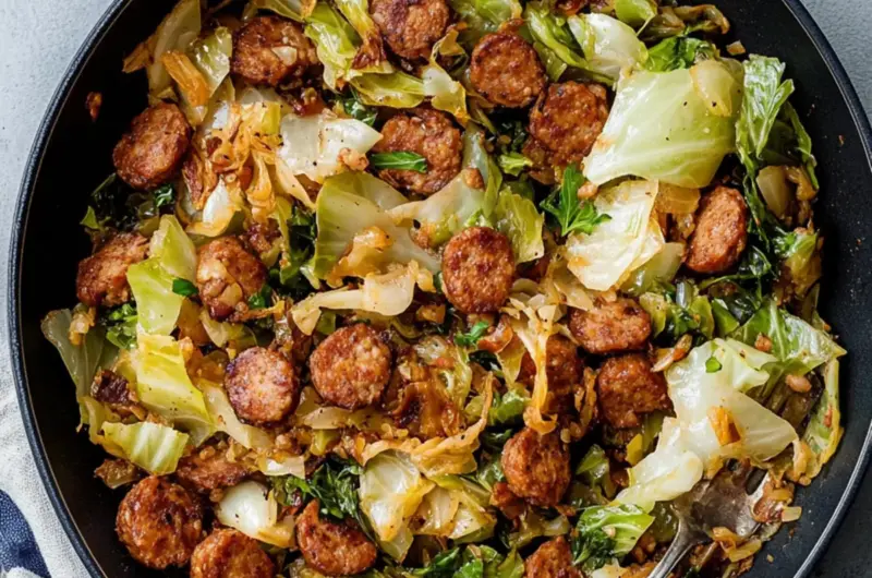 Fried Cabbage with Sausage