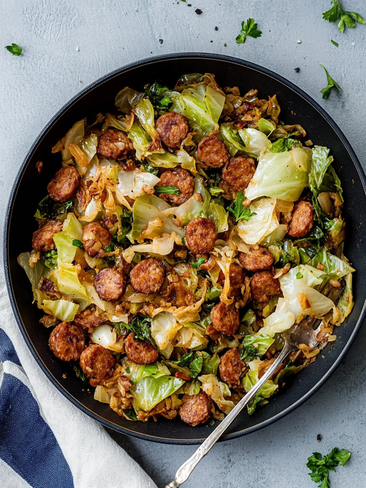 Fried Cabbage with Sausage: A Quick Keto Family Favorite 5 Fried Cabbage with Sausage