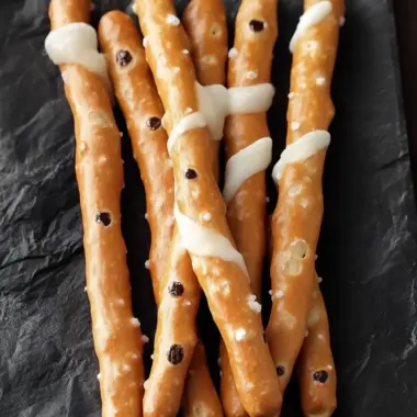 Ghostly Pretzel Rods