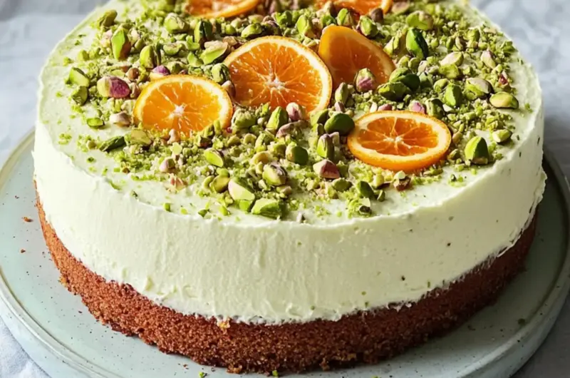 Pistachio, Orange & Ricotta Cake