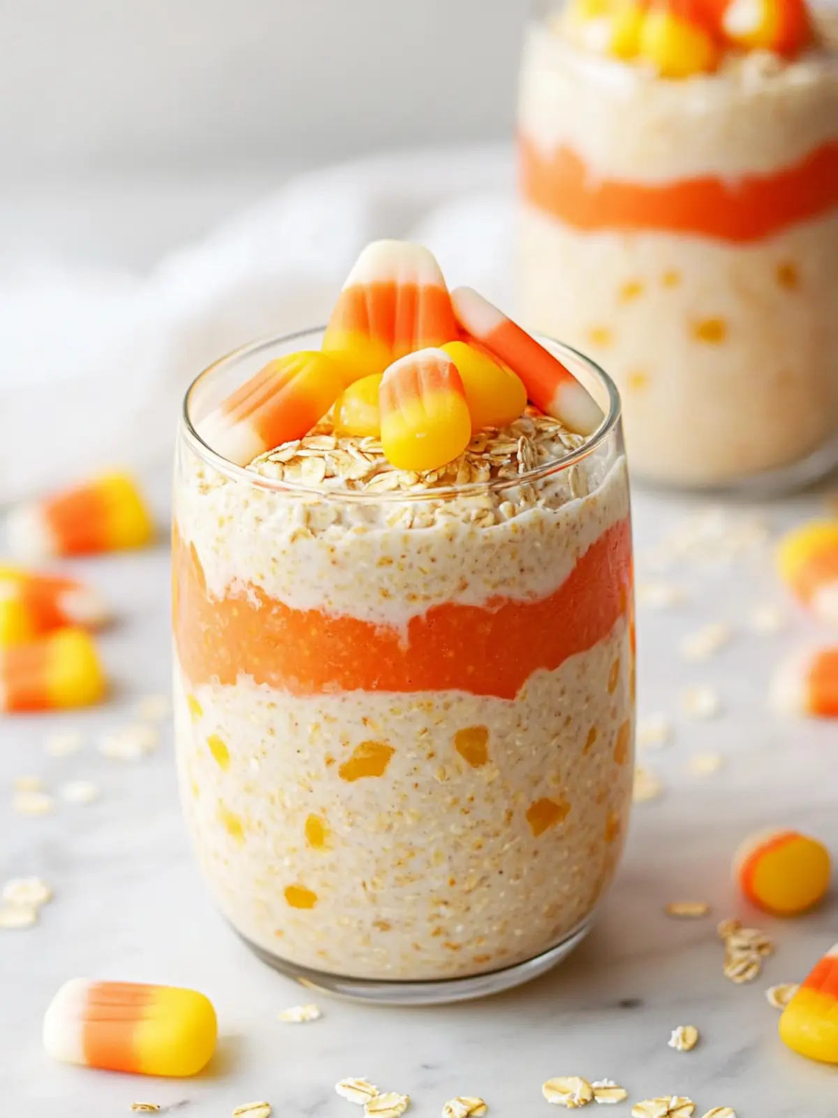 Candy Corn Overnight Oats