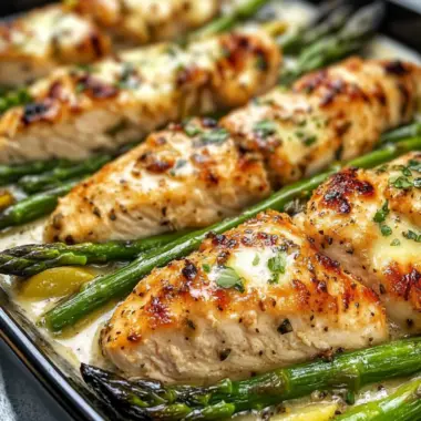 Caesar Chicken with Asparagus