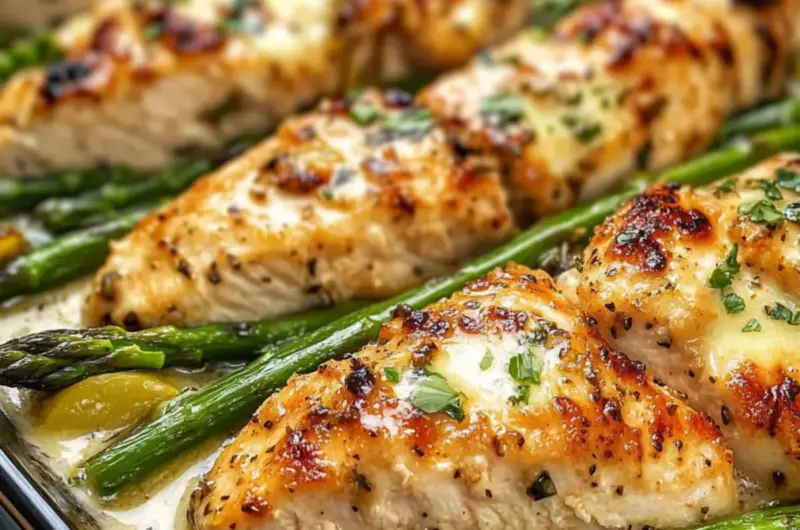 Caesar Chicken with Asparagus