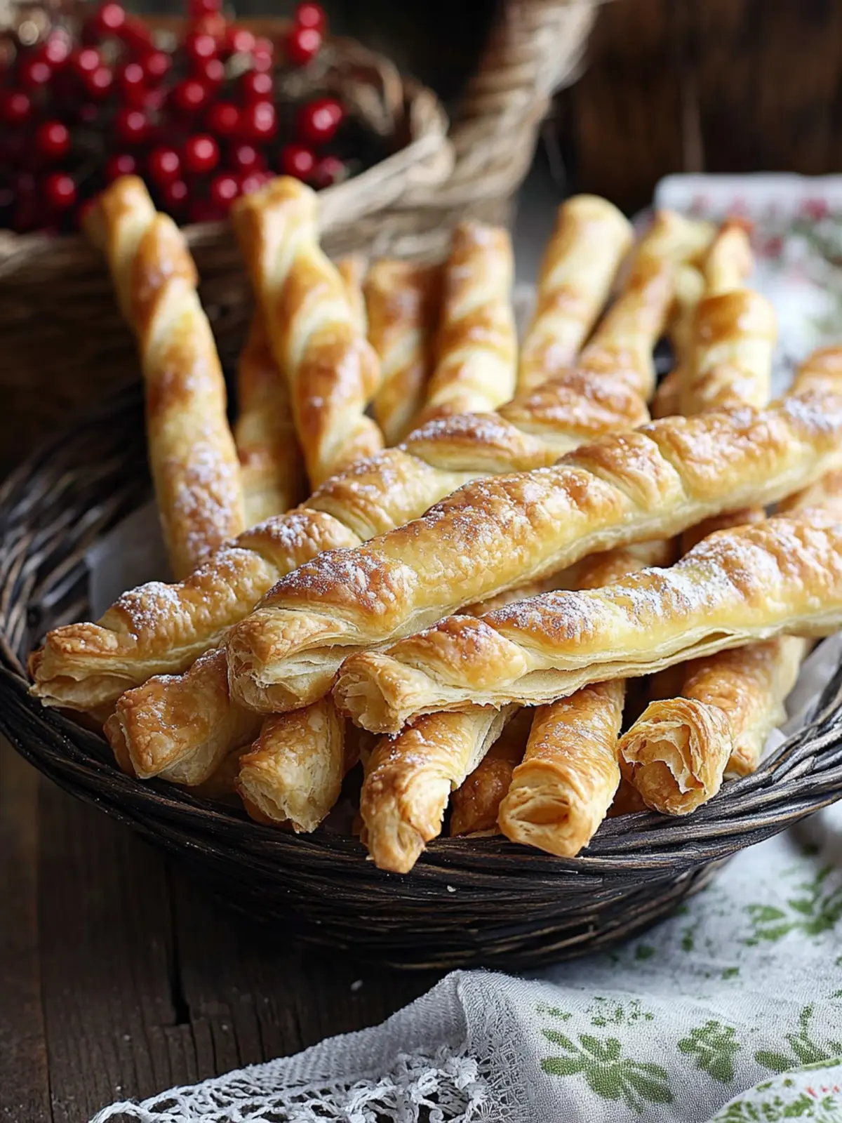 Savory Puff Pastry Sticks: Quick Bacon-Cheese & Pesto Treats 2 Puff Pastry Sticks