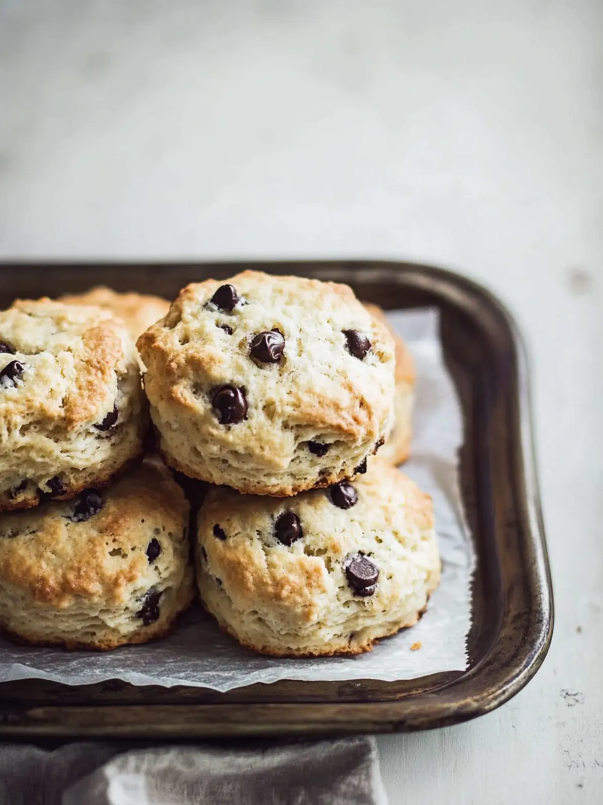 Cream Cheese Chocolate Chip Biscuits
