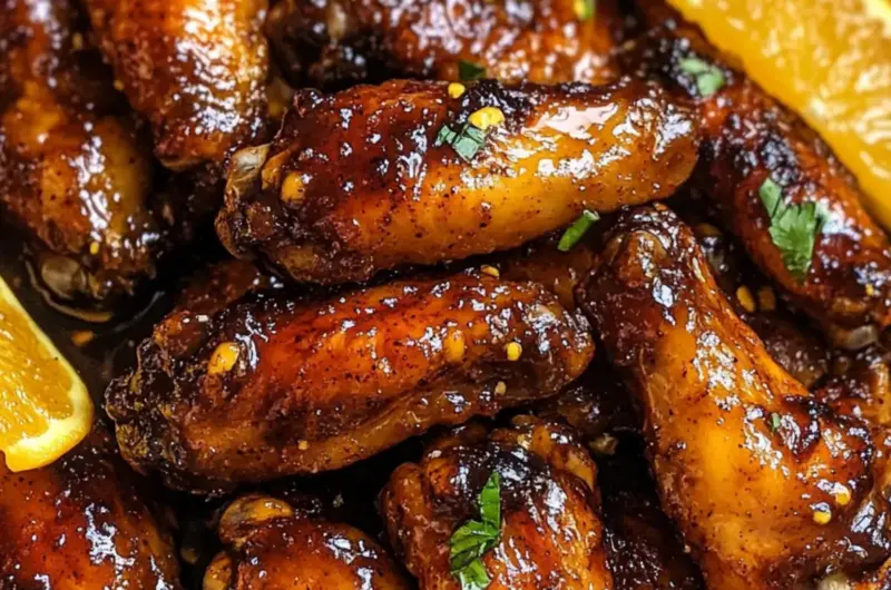 Sticky Orange Chicken Wings