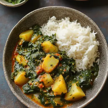 Spinach and Potato Curry