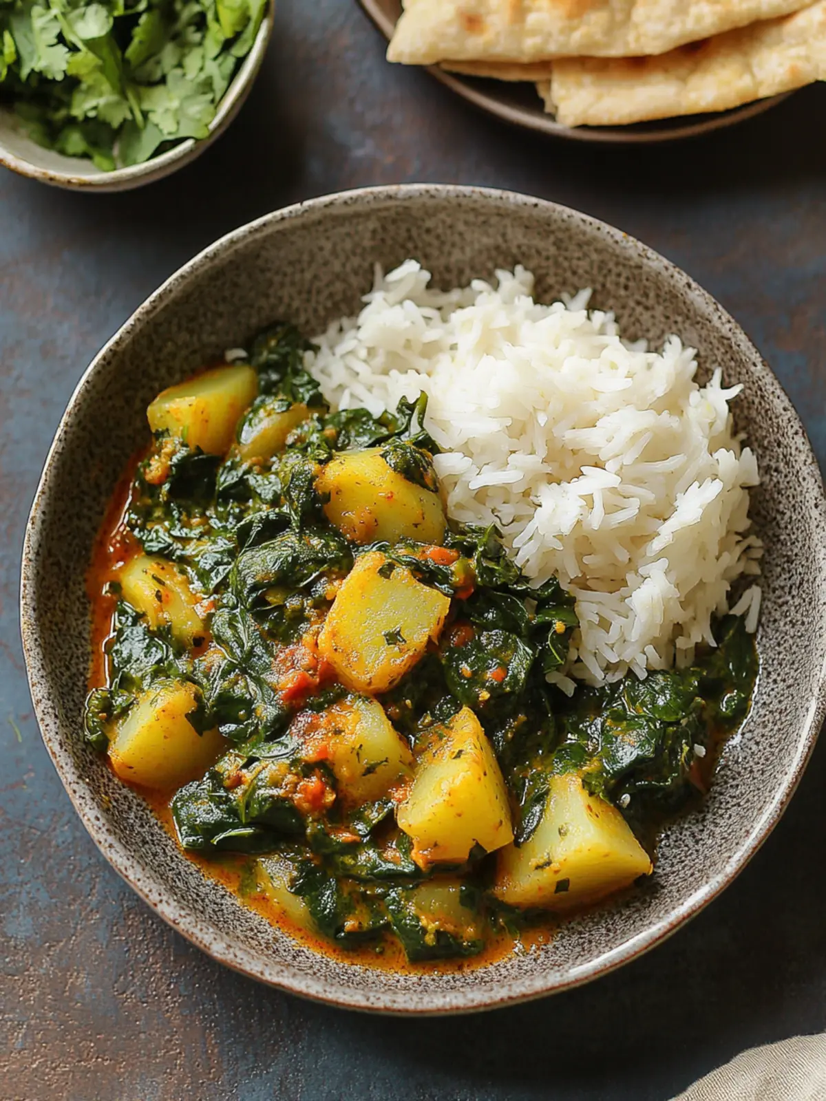 Spinach and Potato Curry