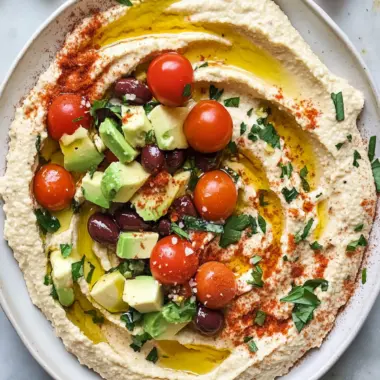 Greek Style Loaded Hummus