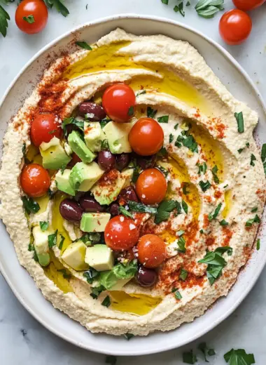 Greek Style Loaded Hummus