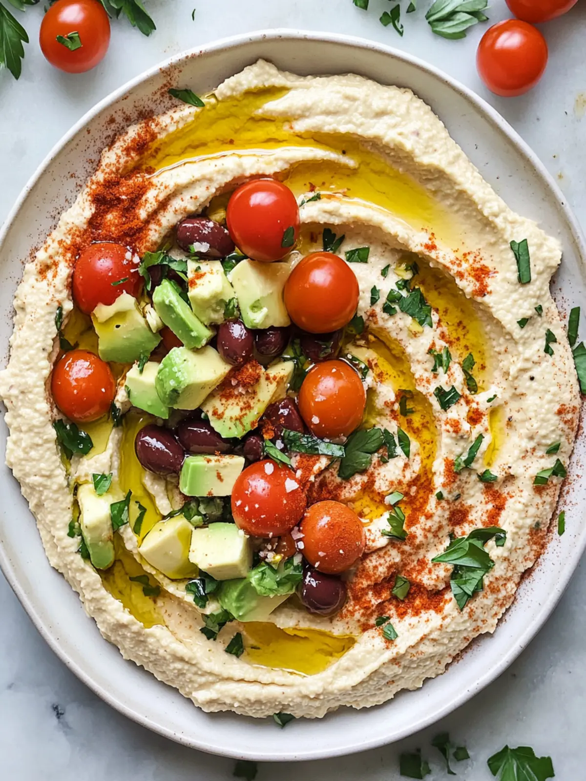 Greek Style Loaded Hummus: A Flavorful Summer Dip Delight 5 Greek Style Loaded Hummus