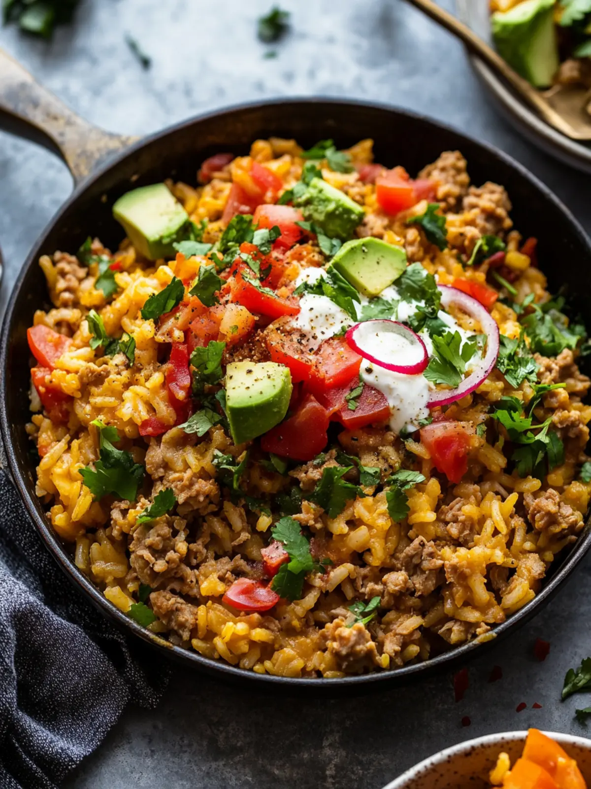 Flavor-Packed Golden Ground Turkey and Rice Skillet Delight 3 Golden Ground Turkey and Rice Skillet