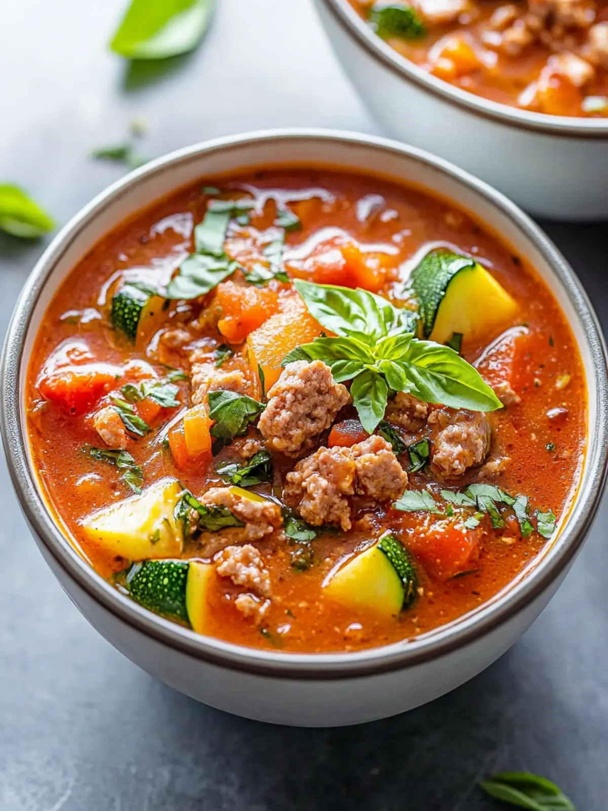 Cozy Zucchini Tomato Italian Sausage Soup for Any Night 3 Zucchini Tomato Italian Sausage Soup