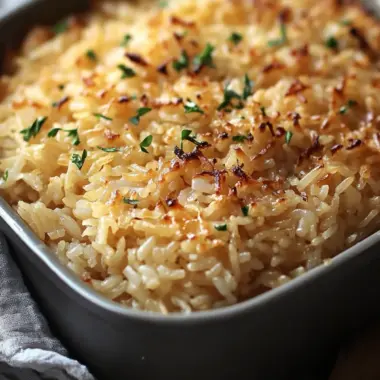 Baked French Onion Rice