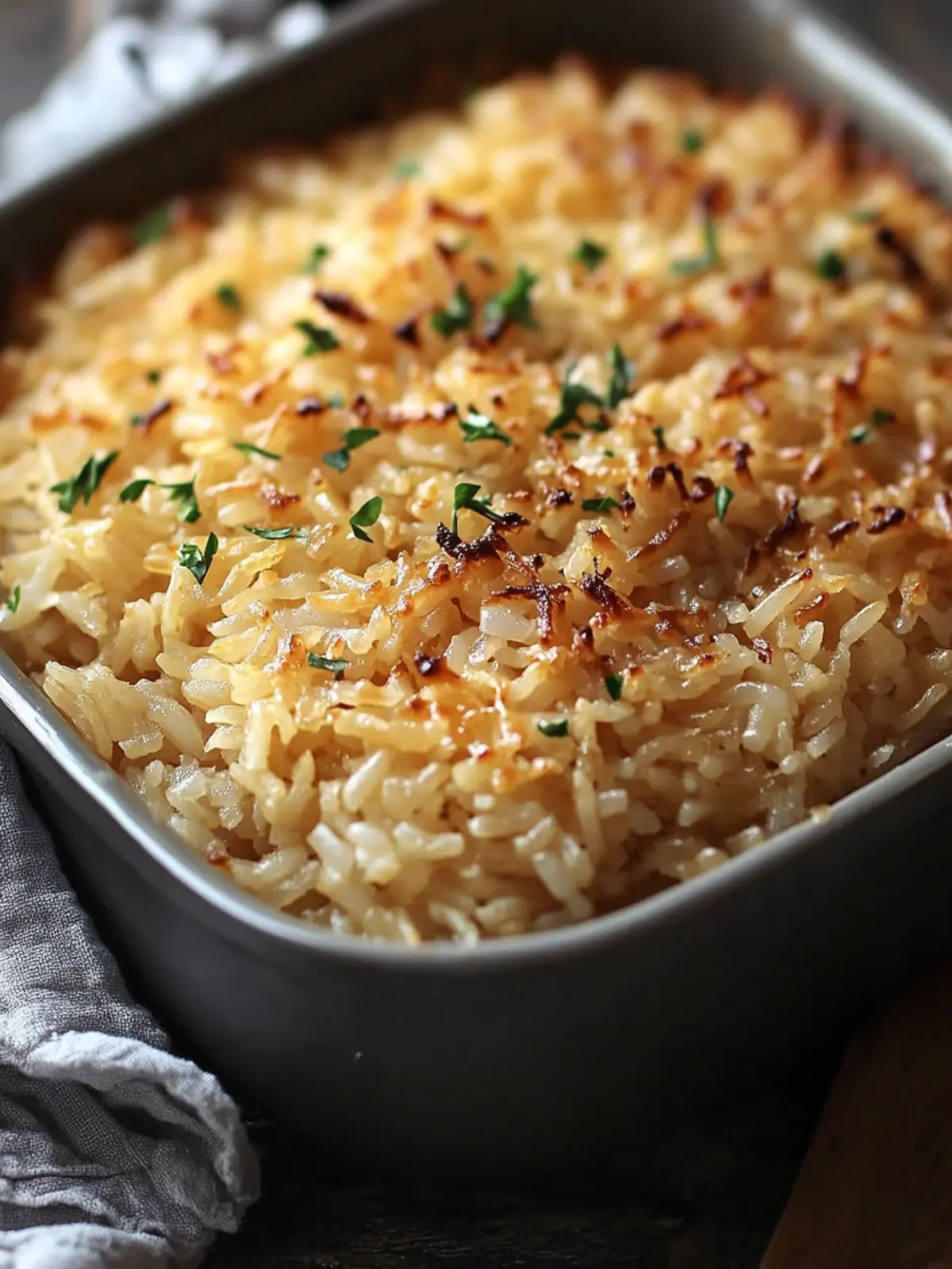 Baked French Onion Rice