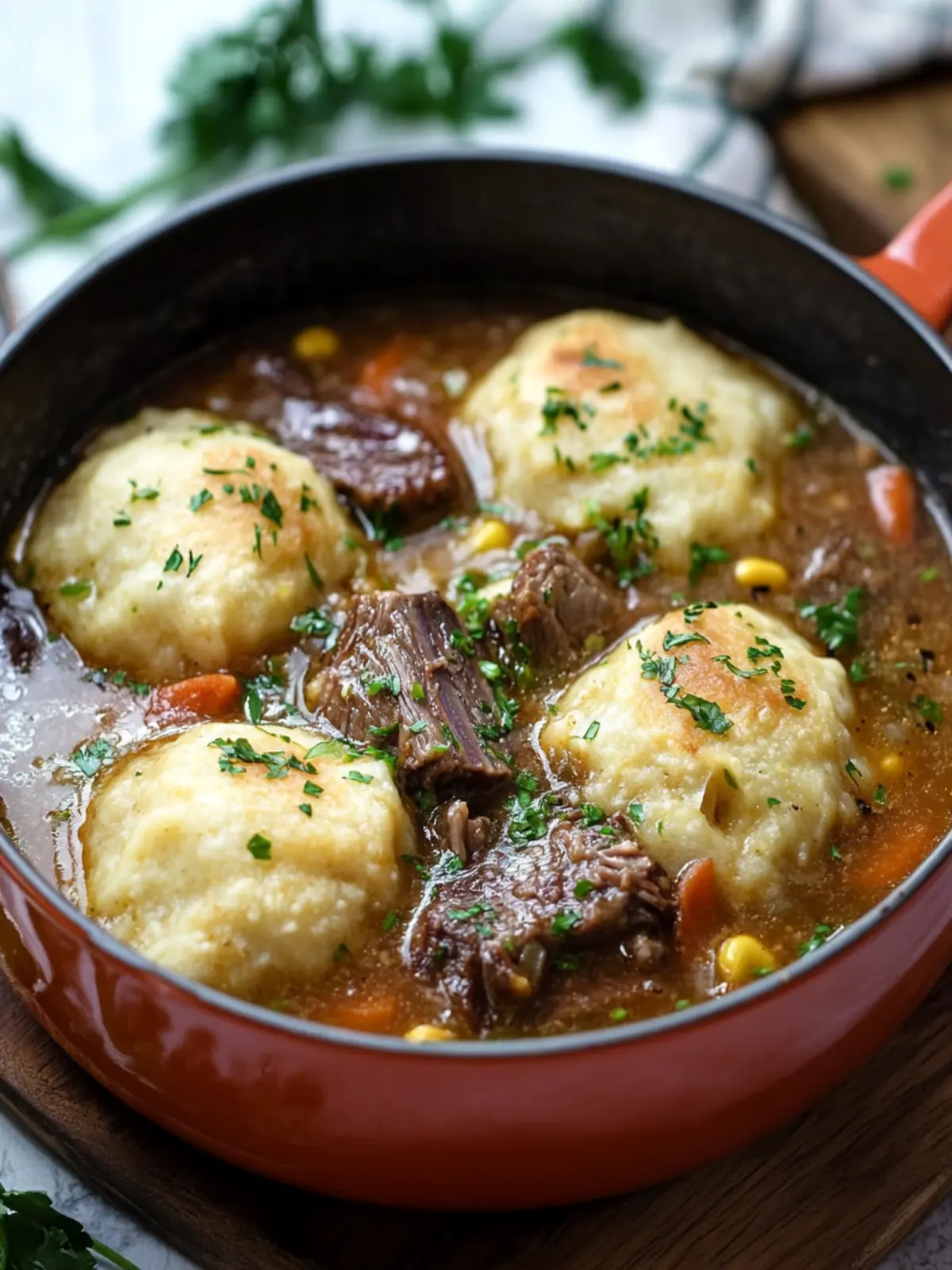 Cozy Up with Short Rib Cornmeal Dumpling Soup Delight 2 Short Rib Cornmeal Dumpling Soup
